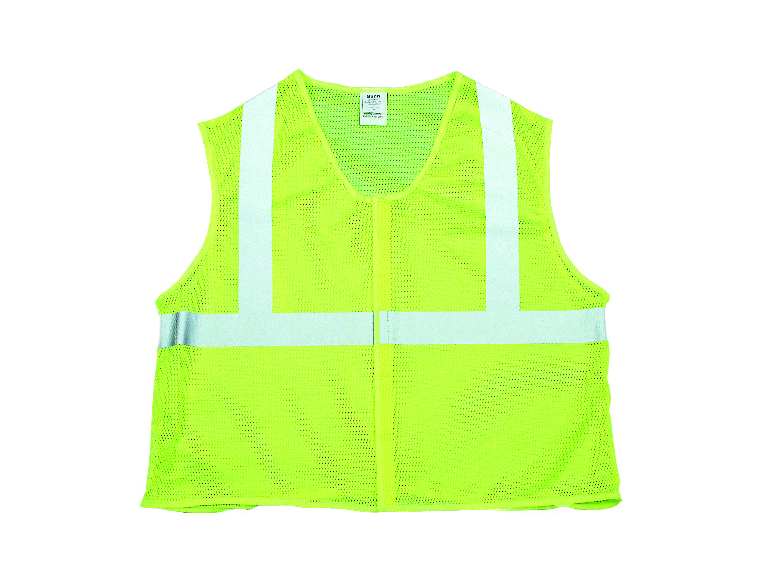 16374-3 LG, High Visibility Polyester ANSI Class 2 Safety Vest with 2 Silver Reflective Tape, Large, Orange, Mega Safety Mart