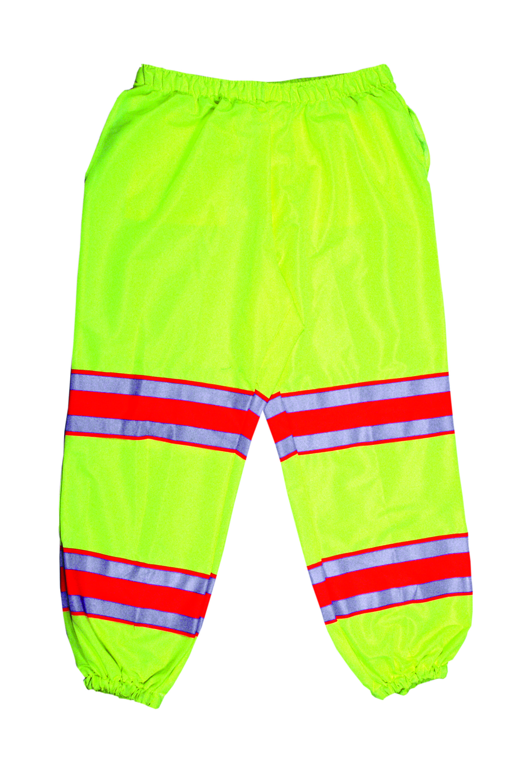 ANSI Class E Lime Pant w/Silver and Orange Reflective